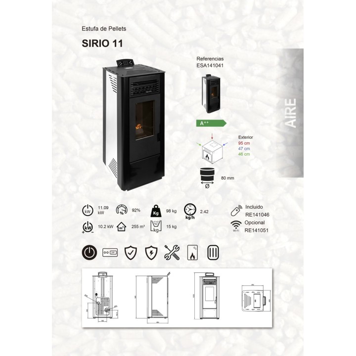 ESTUFA DE PELLET SIRIO 11