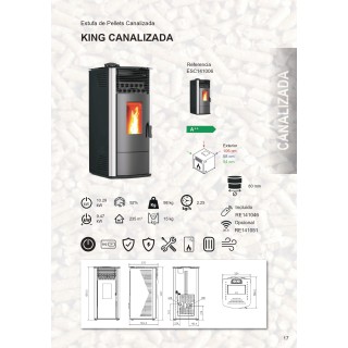 ESTUFA DE PELLET KING 10 CANALIZADA